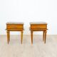 Art Deco bedside tables with marble tops, 1930s, set of 2