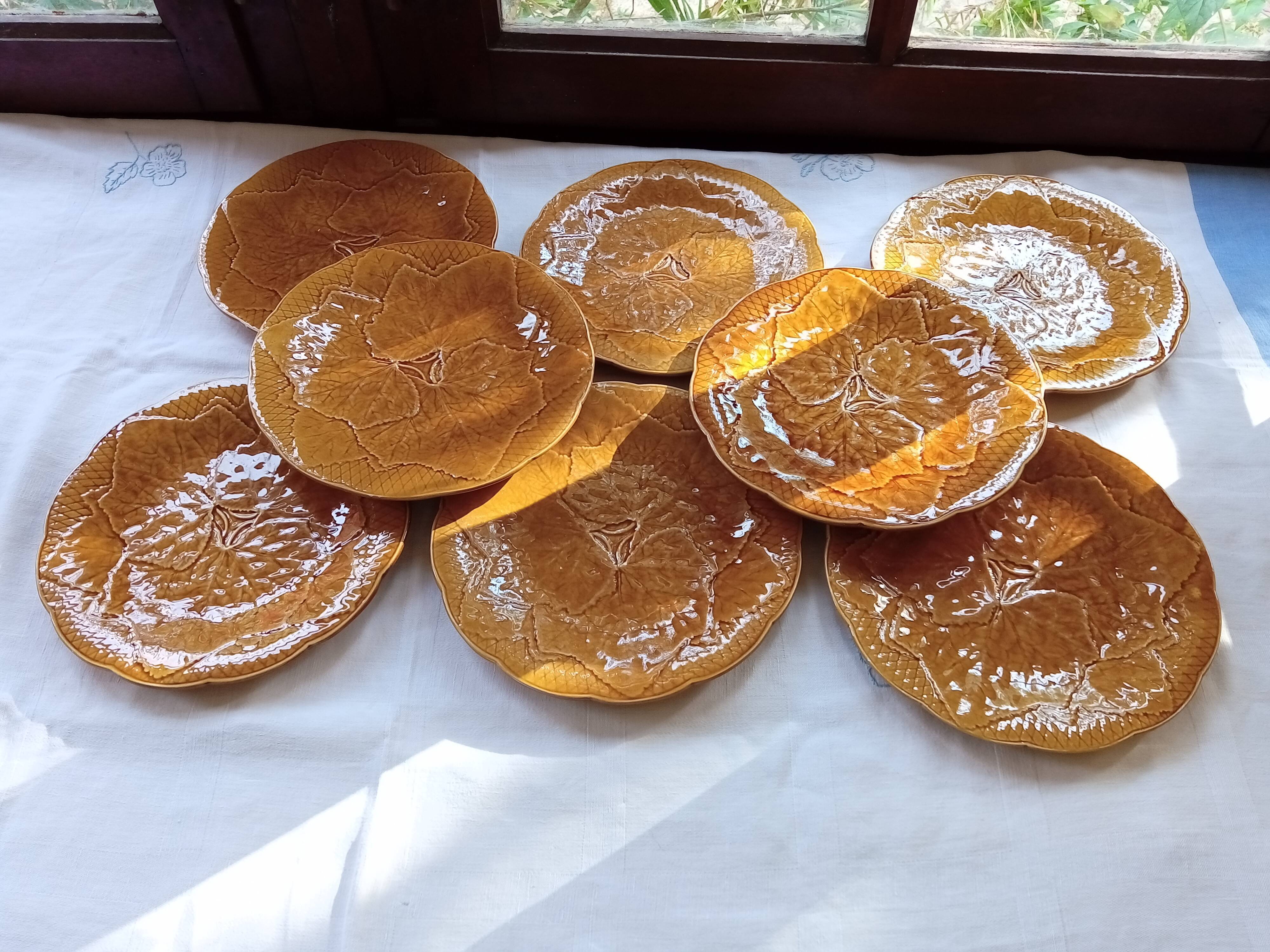 8 old Gien plates