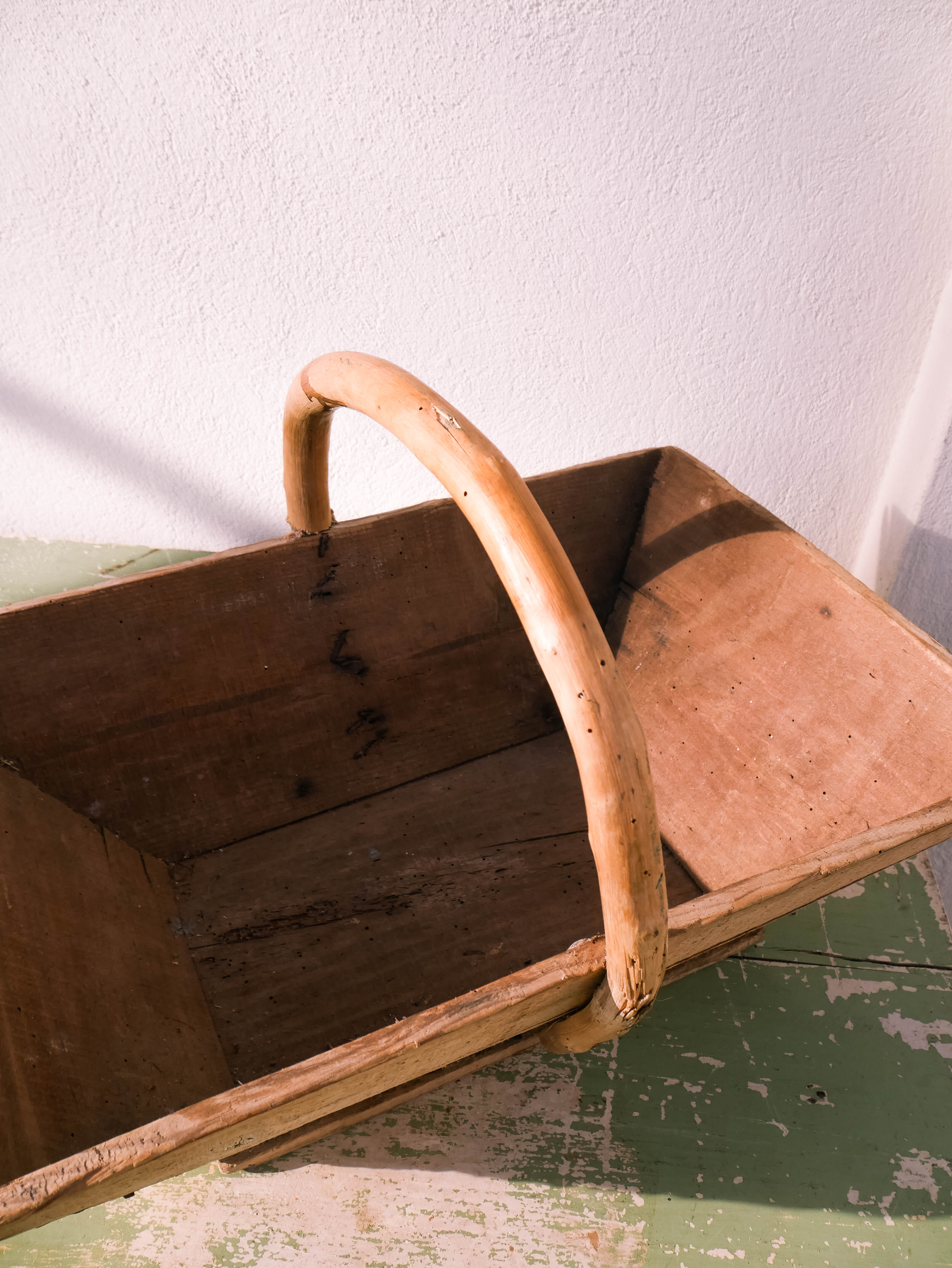Vintage wooden basket