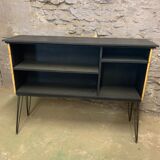 Vintage rattan and metal bar 1960