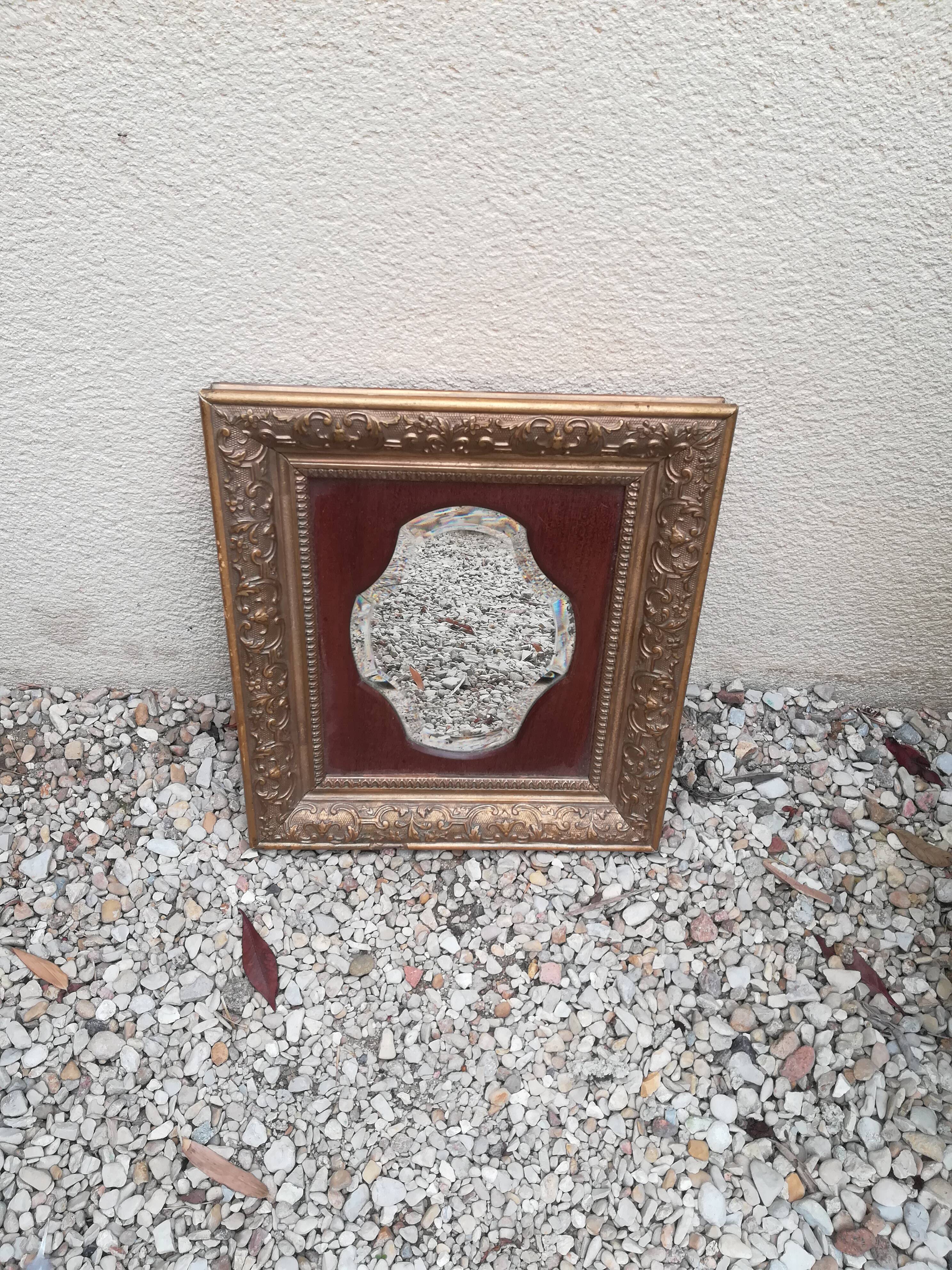 Old framed mirror