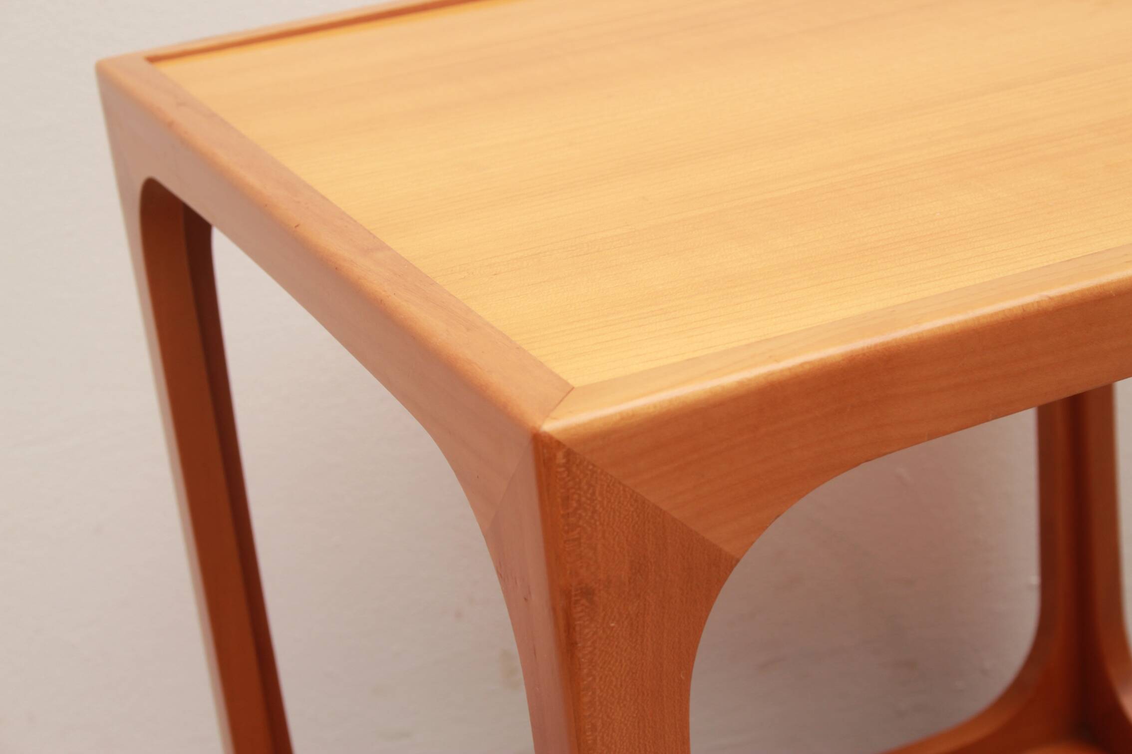 1960s sidetable cube in cherrywood, Wilhelm Renz