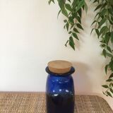 Vintage cobalt blue glass pot