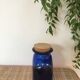 Vintage cobalt blue glass pot