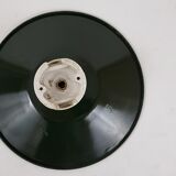 Suspension / Ceiling lamp in green enamelled sheet metal