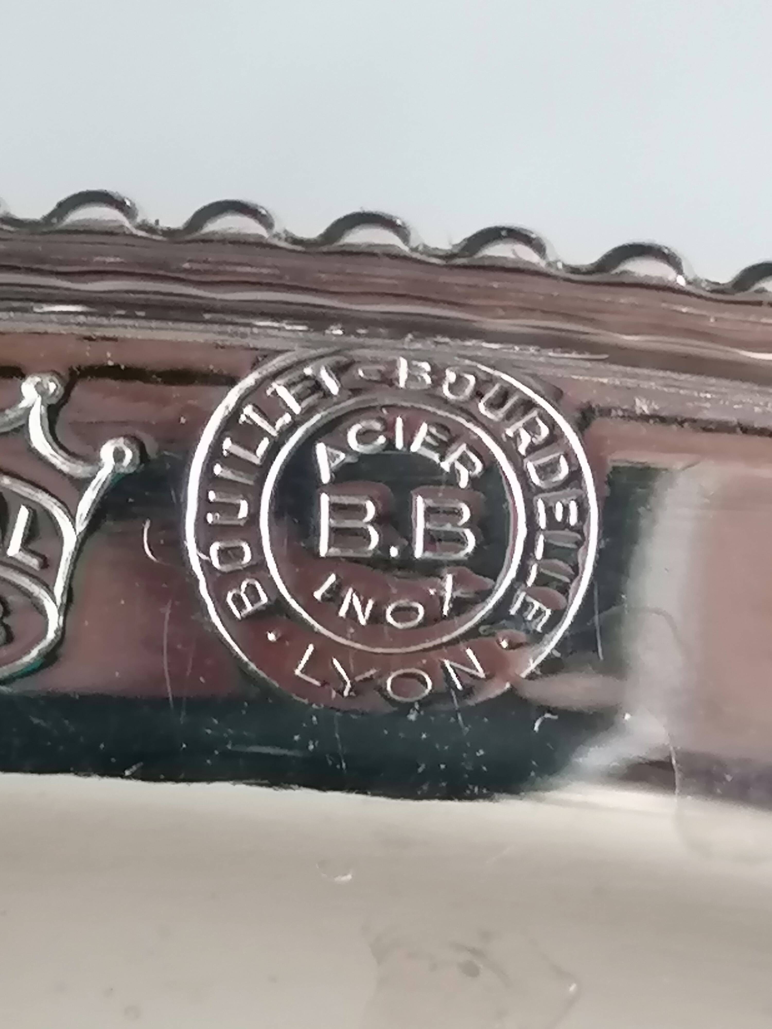 BB stamped plate from the Lyon goldsmiths Bouillet and Bourdelle.