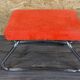 1960s 1970s Ottoman Footstool with Ladder Space Age Orange