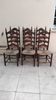 6 antique vintage oak monastery chairs