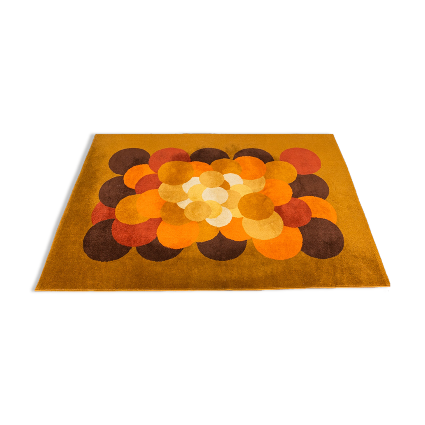 Modern rectangular carpet space age 230x163 cm 70s