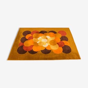 Tapis rectangulaire moderne space age 230x163 cm années 70