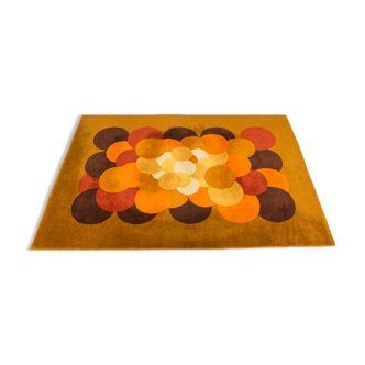Modern rectangular carpet space age 230x163 cm 70s