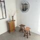 Pair of oak stools from the 1960s.