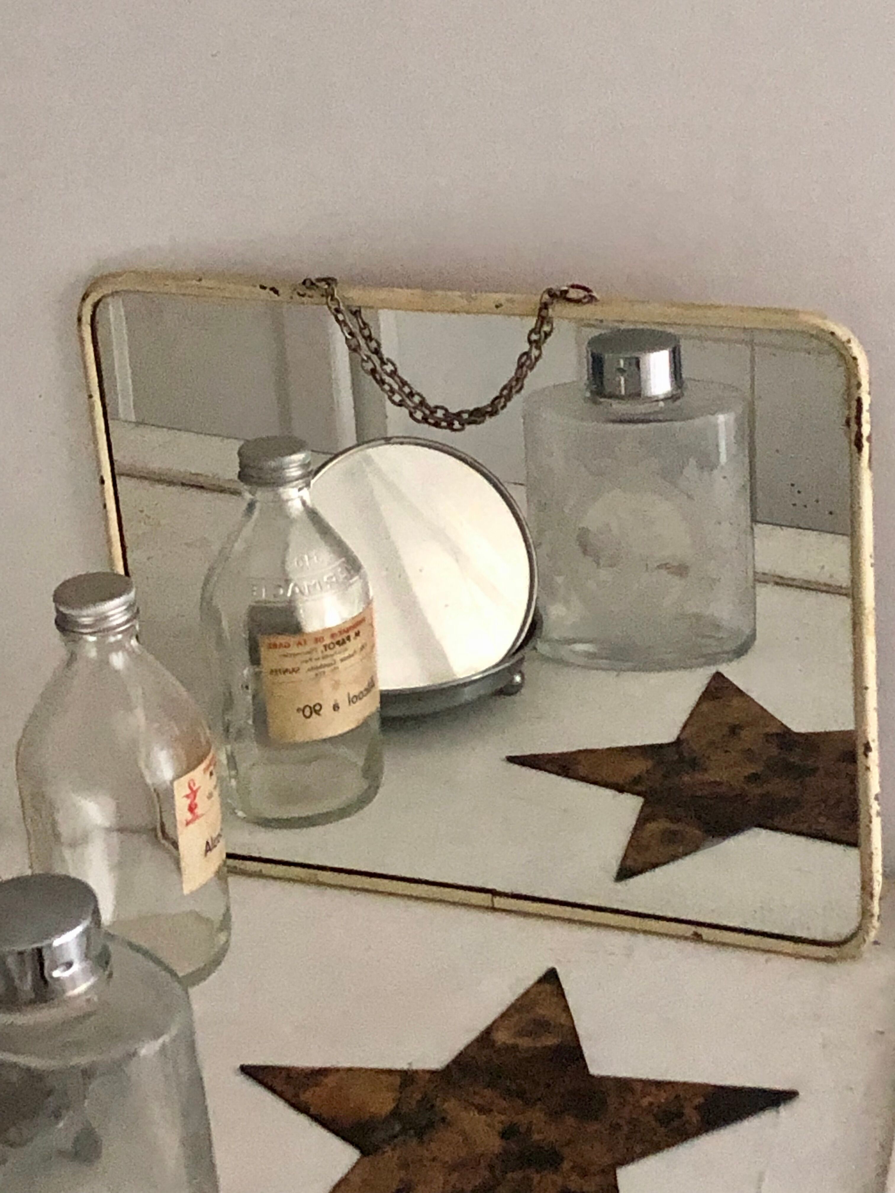 Ancient mirror, wabi-sabi spirit