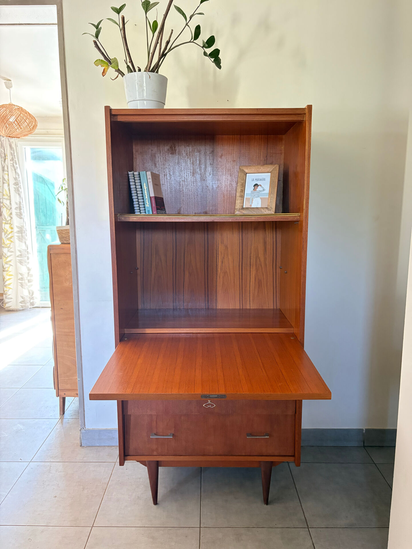 Vintage Scandinavian library secretary