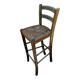 Chaise haute paillée de bar