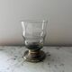 Antique glass with silver-plated metal base