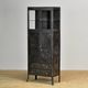 Antique industrial metal display cabinet, circa 1920