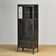 Antique industrial metal display cabinet, circa 1920
