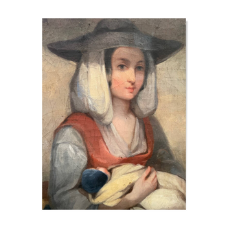 Mother and child, 19th century Italy