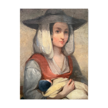 Mother and child, 19th century Italy