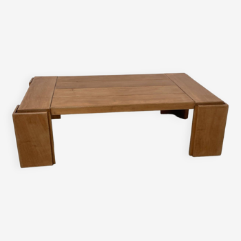 Rectangular solid elm table Maison Regain