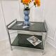 Vintage chrome and smoked glass serving trolley