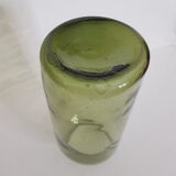 Blown and bubbled glass vase