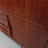 Vintage Scandinavian high sideboard in teak from the 50s and 60s