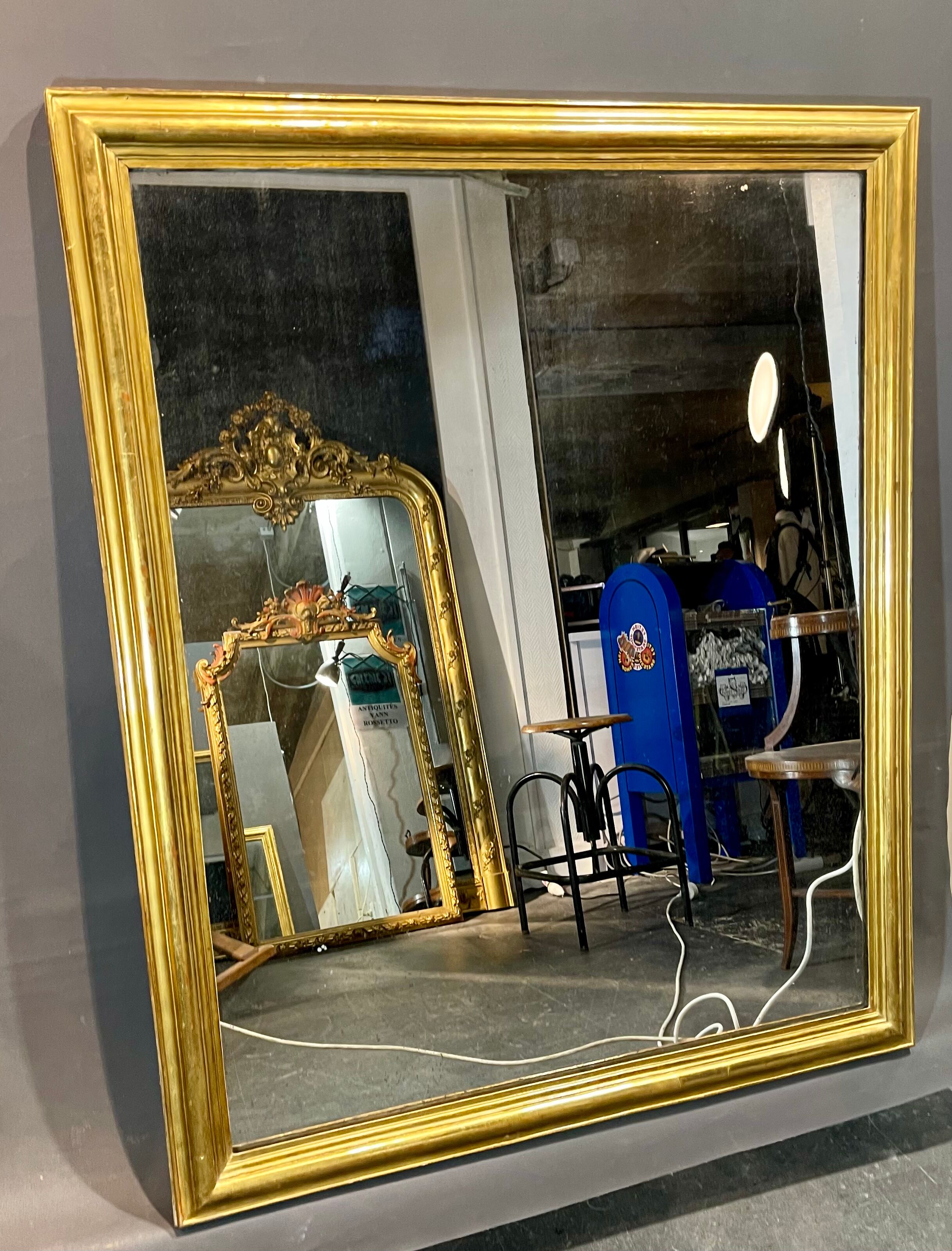 Mirror 119x98 period louis philippe 1840 gold leaf gilding