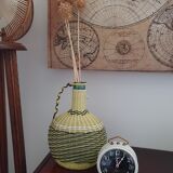 Bouteille scoubidou oblongue jaune