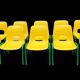 Set of 10 vintage children's stacking chairs
