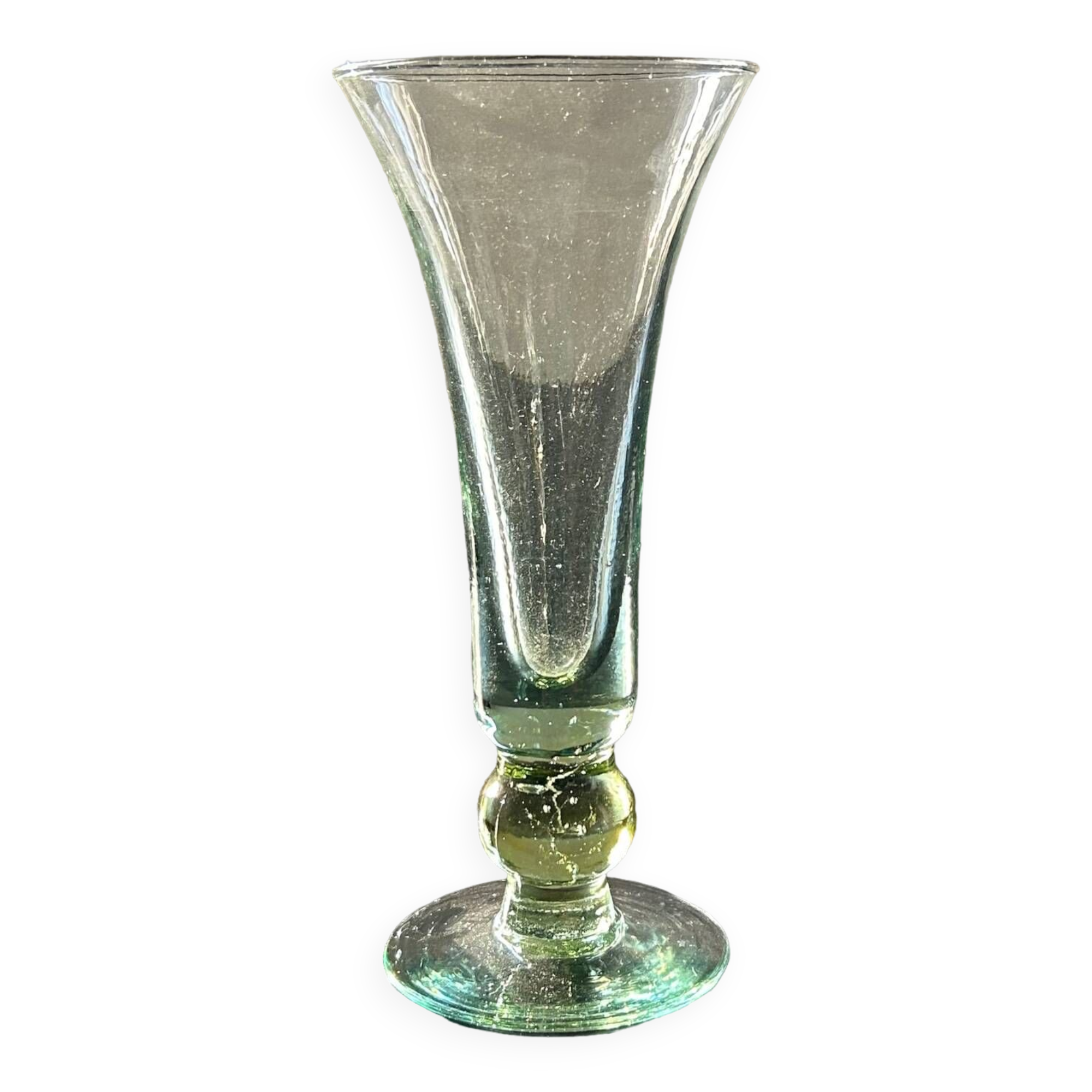 Old thick glass vase