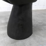 Tabouret, chaise en forme de main, noir et en bois sculpté