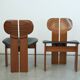 Afra & Tobia Scarpa ‘Africa’ Dining Chair – Walnut & Leather, 1975