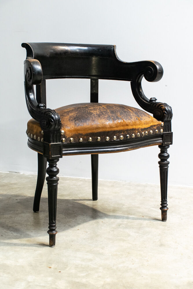 Leather office armchair 1920'
