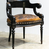 Leather office armchair 1920'