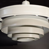 Satin white lacquered metal hanging from the 1960s