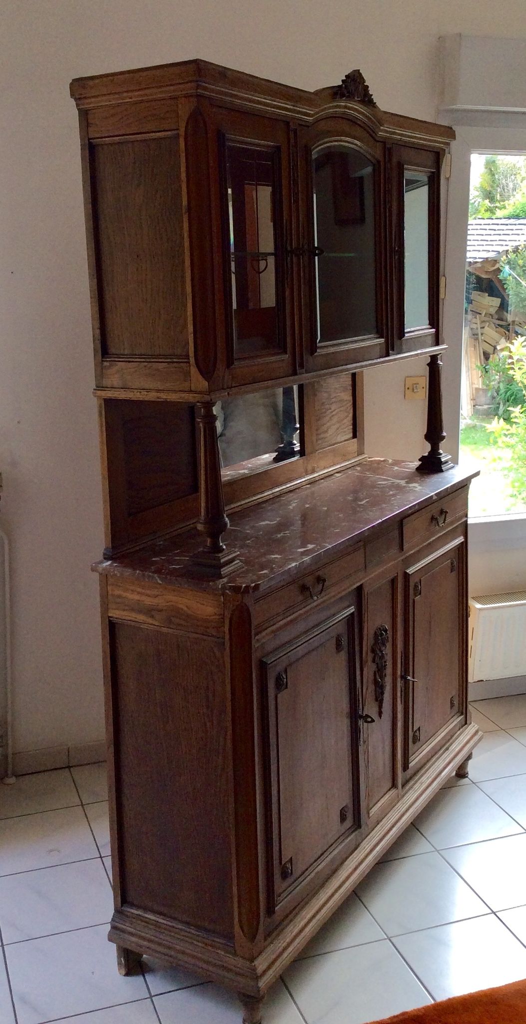 Solid oak buffet around 1900s
