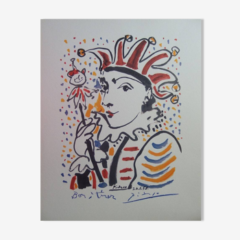 Pablo PICASSO : Carnaval - Le Fou, Lithographie signée