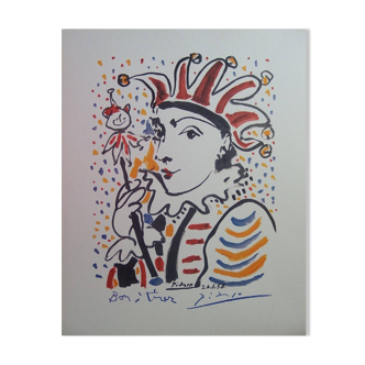 Pablo PICASSO: Carnival - The Fool, signed lithograph