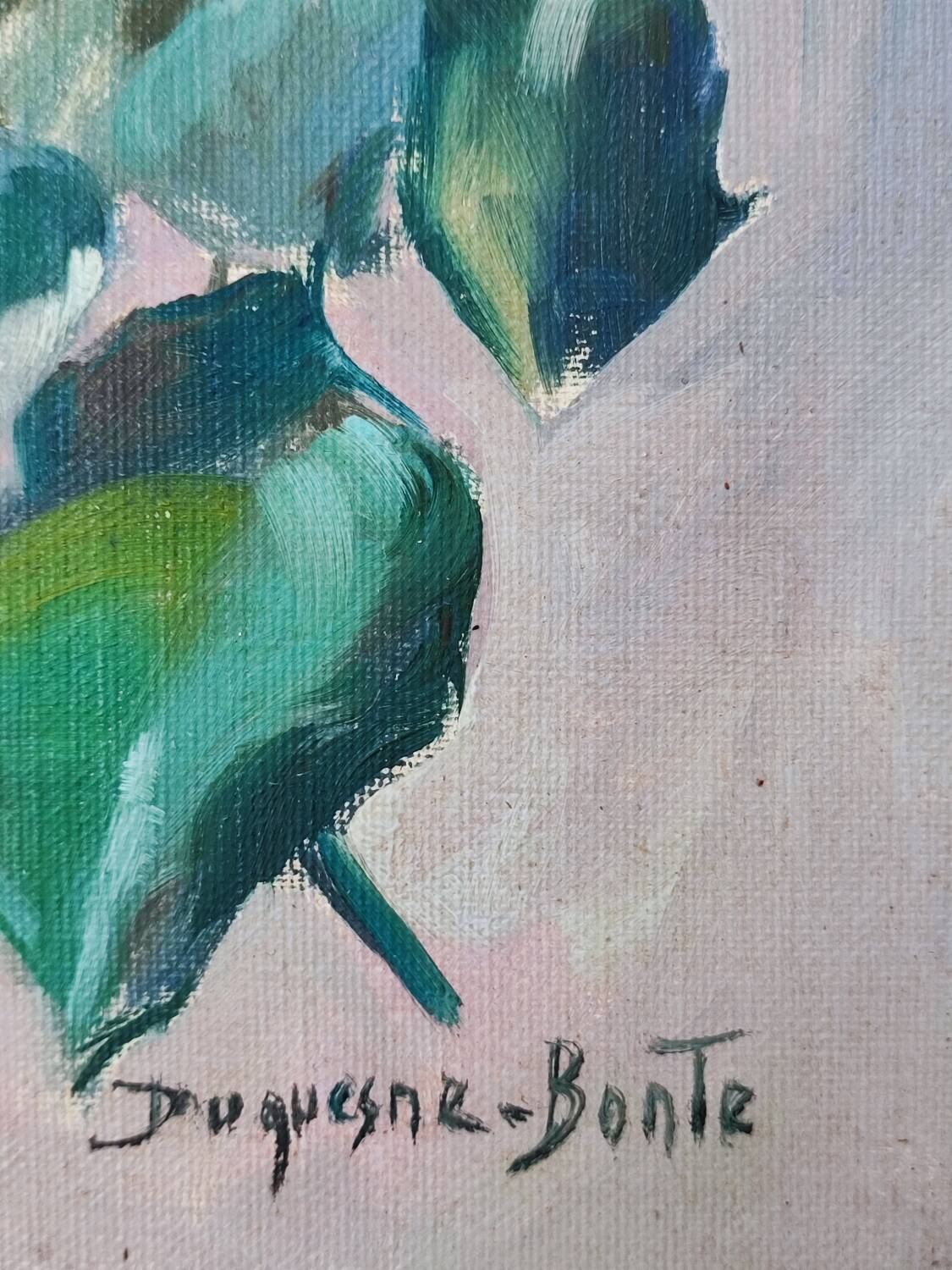 Paire de peintures à l'huile "Roses"