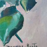 Paire de peintures à l'huile "Roses"