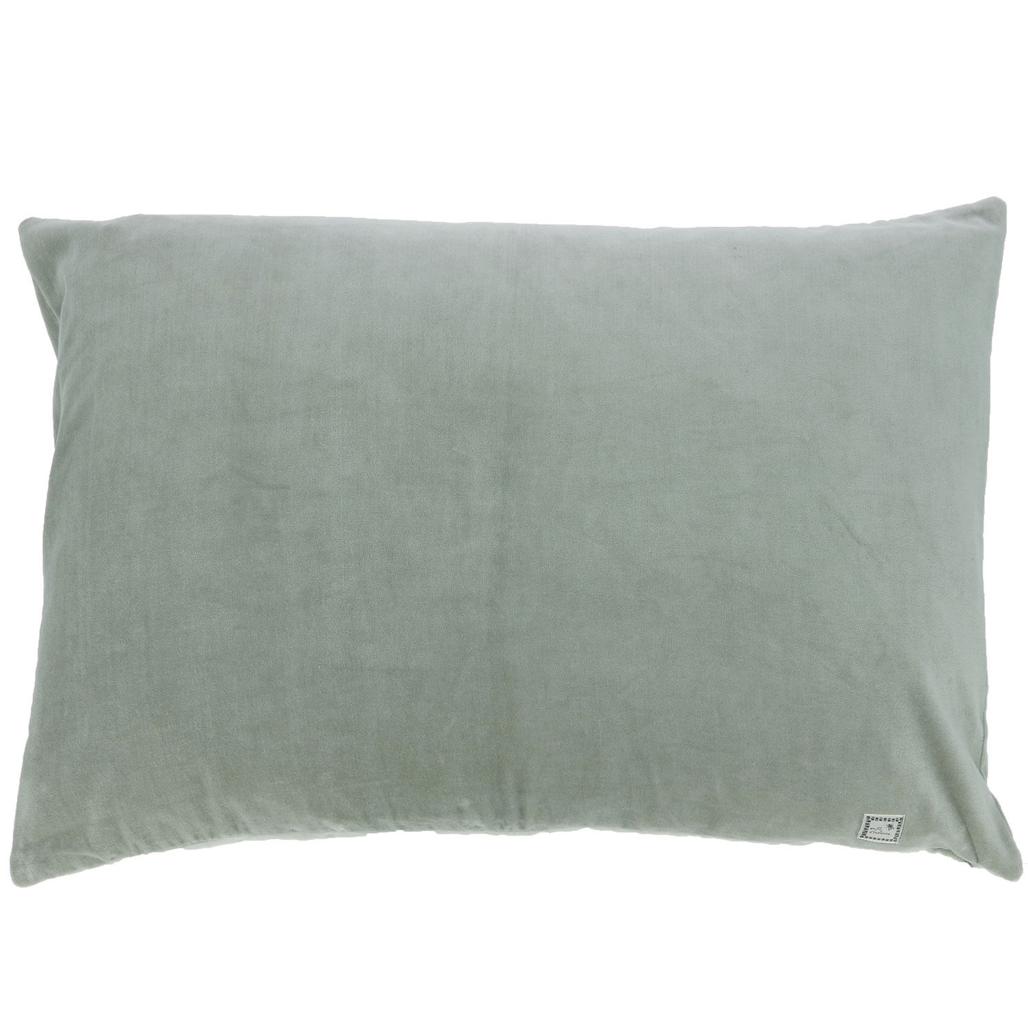 Velvet cushion 75x50cm color celadon