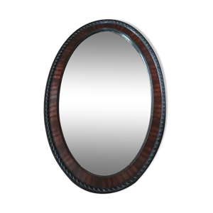 Miroir ovale bois style