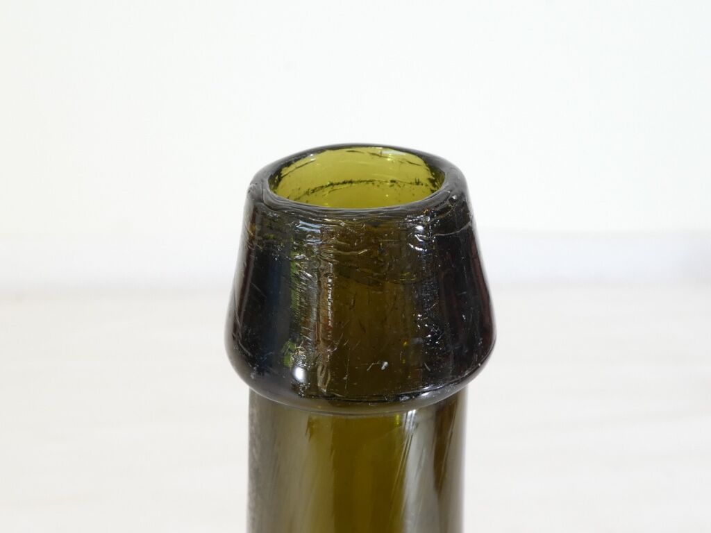 Blown glass bottle 19th limonade gazeuse g.coulloudon a gueret