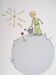 Antoine de Saint-Exupéry: The Little Prince waters his rose, lithograph.