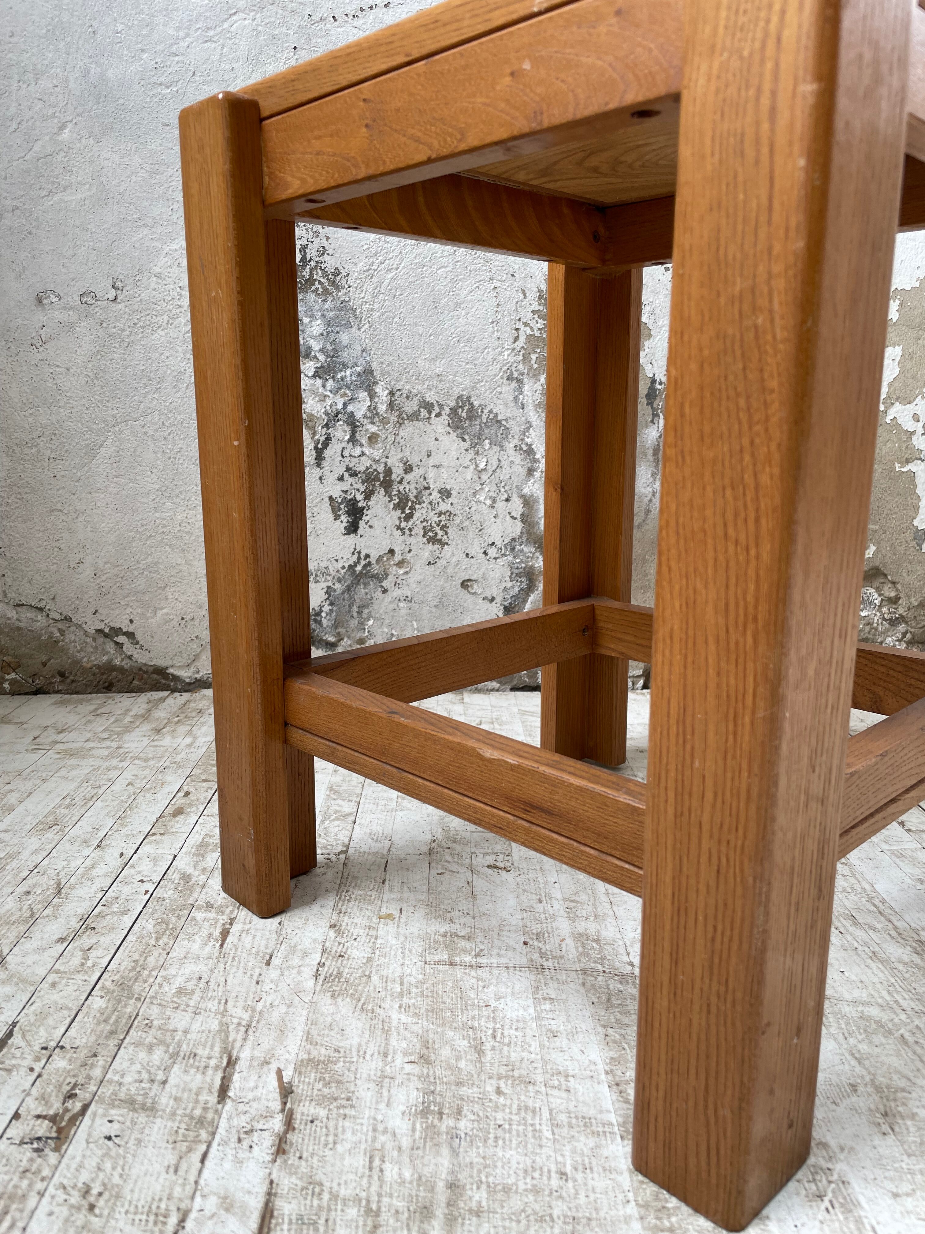 Solid elm stool Maison Regain