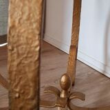 Gold iron and glass coffee table