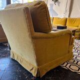 Paire de fauteuils en velours 1960