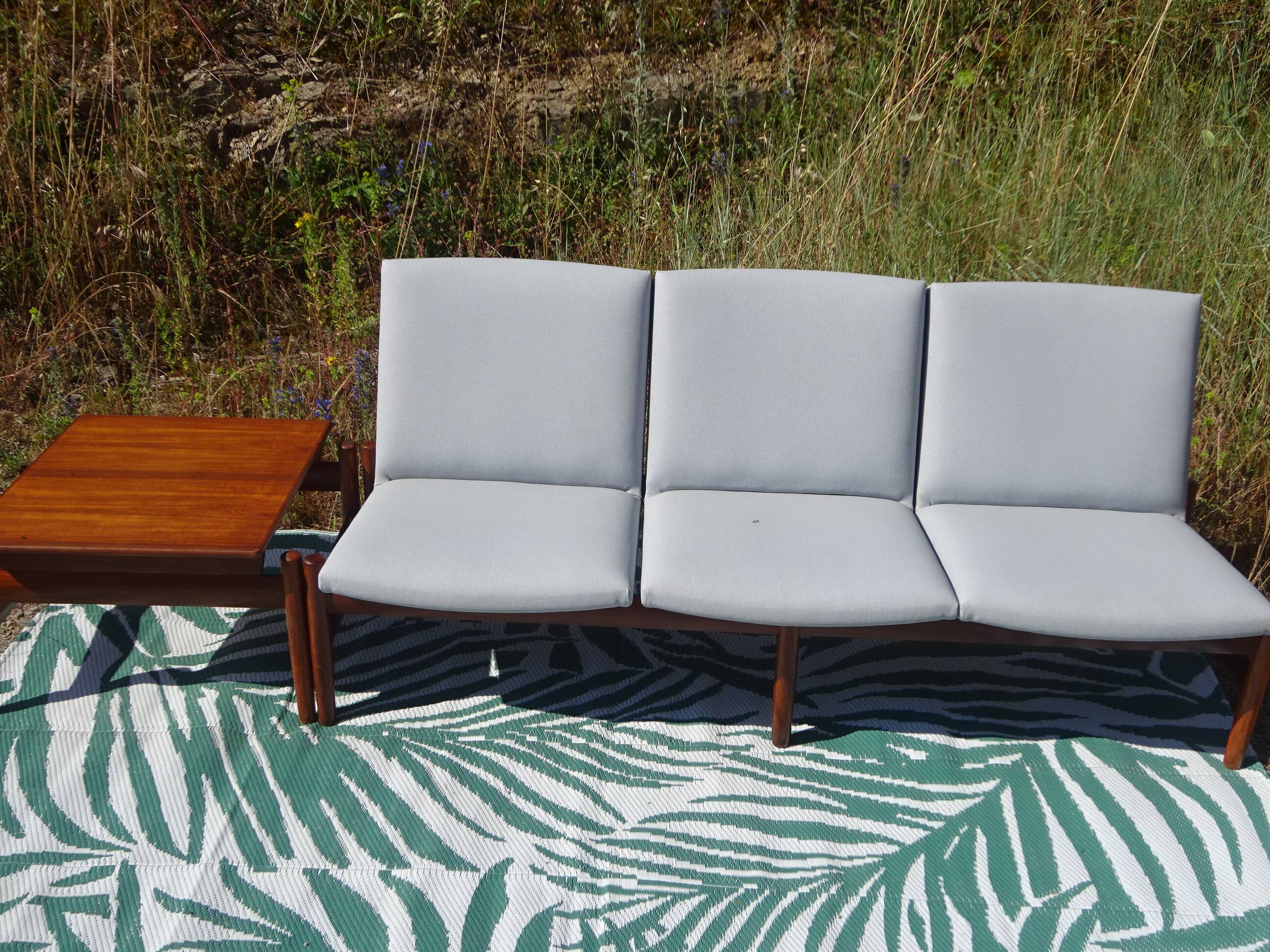 Modular 3-seater sofa + a teak coffee table by Karl SØrlie & SØnner